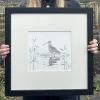Original Framed Curlew Drawing by Ellen Bradley