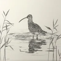Curlew Print by Ellen Bradley